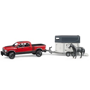 bruder 2501 - Bruder 02501 RAM 2500 Power Wagon met paardentrailer en paard 