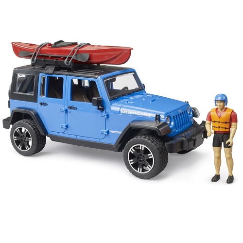 Bruder 2529 - Bruder Jeep Wrangler Rubicon met kayak and kayaker (nieuw 2024)