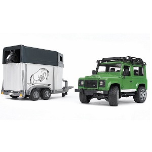 bruder 2592 - Bruder 02592 Landrover met paardentrailer en paard