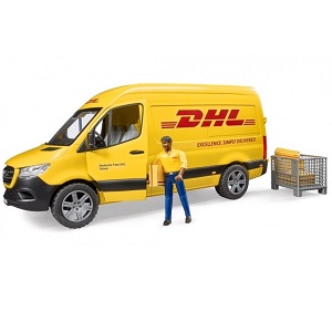 bruder 2671 - Bruder 02671 Mercedes MB Sprinter DHL met speelfiguur en accessoires