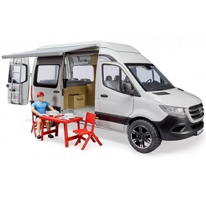 bruder 2672 - Bruder 02672 Mercedes MB Sprinter camper met speelfiguur en accessoires