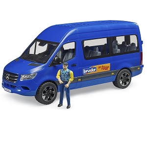 bruder 2681 - Bruder 02681 Mercedes MB Sprinter transfer taxibus met speelfiguur