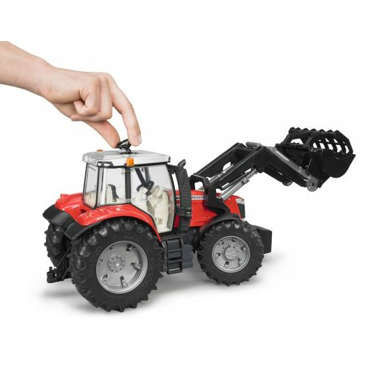 Bruder 3047 - Bruder Bruder 03047 tractor Massey Ferguson 7624 met voorlader - Bruder 3047