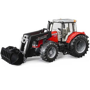 Bruder 3047 - Bruder 03047 tractor Massey Ferguson 7624 met voorlader