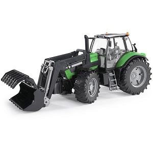 Bruder 3081 - Bruder 03081 Deutz Agrotron X720 tractor met voorlader 