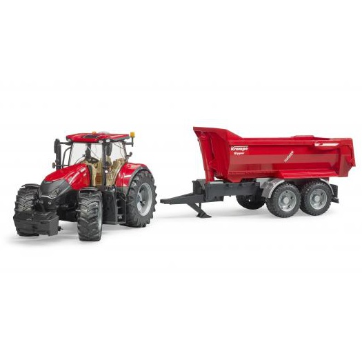 bruder 3199 - bruder Bruder Case IH Optum 300 CVX trekker met Krampe aanhanger - bruder 3199