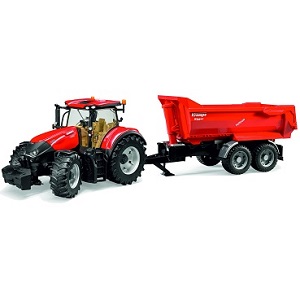 bruder 3199 - Bruder Case IH Optum 300 CVX trekker met Krampe aanhanger