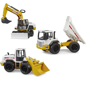 Bruder 34AAN - Bruder super zandbak speelset met kiepwagen (03420), shovel (03412) en graafmachine (03413) - aanbieding