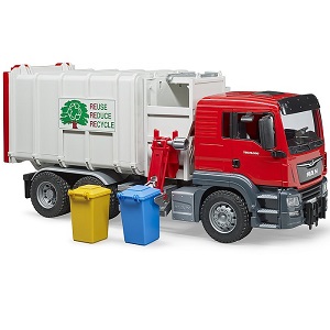 bruder 3761 - Bruder 03761 vrachtwagen MAN TGS vuilniswagen met zijlader