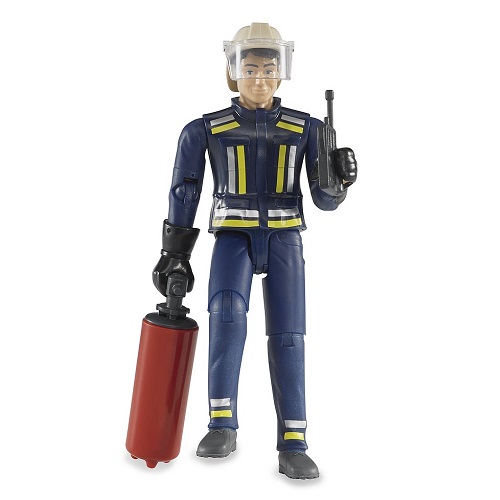 bruder 60100 - Bruder 60100 Bworld brandweerman met brandblusser speelfiguur - poppetje