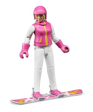 bruder 60420 - Bruder 60420 Bworld snowboardster met accessoires speelfiguur - poppetje