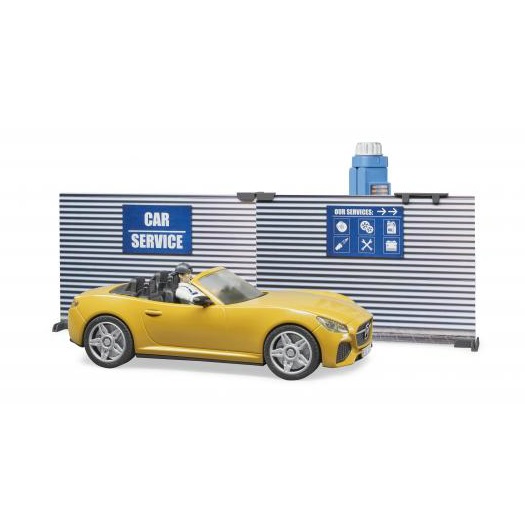 Bruder 62110 - Bruder Bruder 62110 Bworld garageset met sportwagen - Bruder 62110