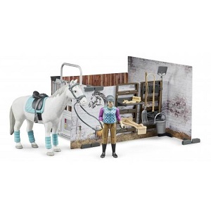 bruder 62506 - Bruder 62506 Bworld Manege met paard, speelfiguur en accesoires. 