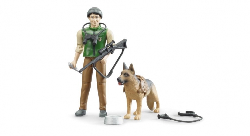 bruder 62660 - bruder Bruder 62660 Bworld boswachter / jager met hond - bruder 62660