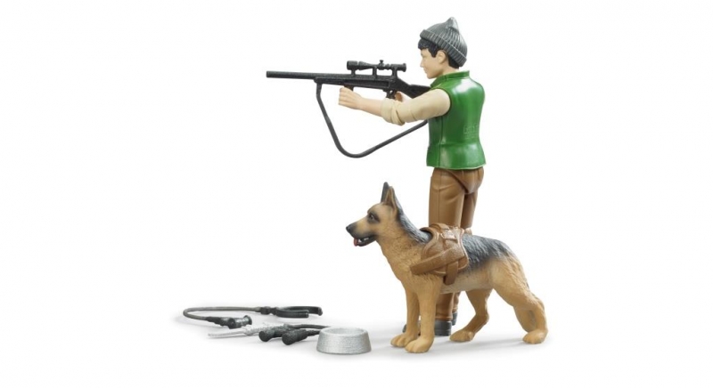 bruder 62660 - bruder Bruder 62660 Bworld boswachter / jager met hond - bruder 62660