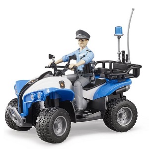 bruder 63010 - Bruder 63010 BWorld politie quad met agent en accessoires