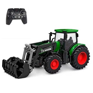 Kidsglobe 510310 - Kids Globe 510310 RC (2.4GHz) tractor groen met voorlader 1:24
