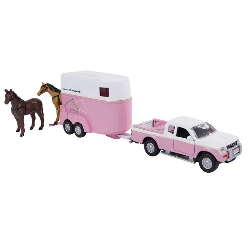 Kids Globe 520124 - Kids Globe 520124 Mitsubishi pick-up met paardentrailer en twee paardjes