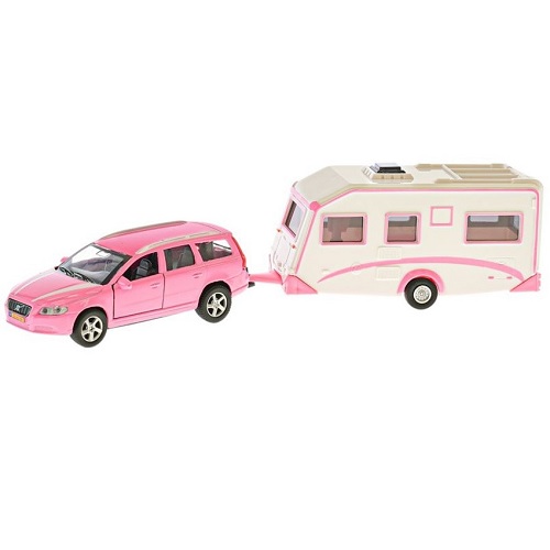 Kids Globe 520194 - Kids Globe Kids Globe 520194 Volvo V70 stationwagon met caravan - Kids Globe 520194
