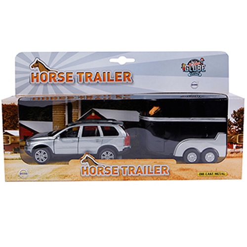 Kids Globe 521631 - Kids Globe Kids Globe 521631 Volvo XC90 terreinwagen met paardentrailer en twee paarden - Kids Globe 521631