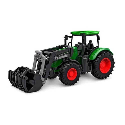 KidsGlobe 540472 - Kids Globe 540472 tractor freewheel met frontlader groen