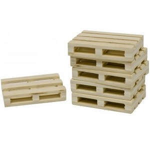 Kids Globe 610761 - Kids Globe 610761 houten pallets set van 8 stuks 1:32 