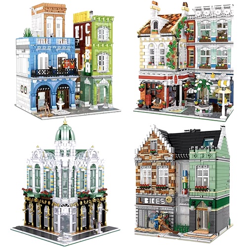  14013 -  mini bouwblokjes, Cuba Hotel, 3950 steentjes, LET OP: kleinere blokjes dan Lego -  14013