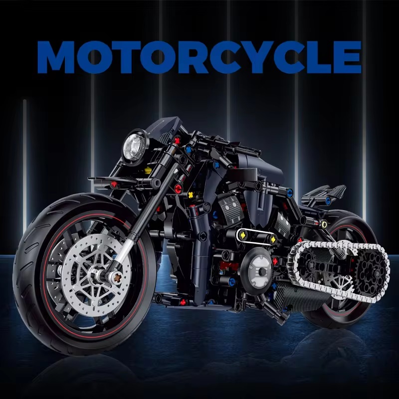  60517 -  bouwpakket bouwsteentjes Night Luther Motorcycle, schaal 1:8, 623 blokjes, compatible met Lego -  60517