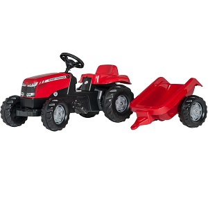 Rolly Toys rollyKid Massey Ferguson 4-wiel traptractor met aanhanger