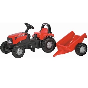 Rolly Toys Rollykid Case CVX 1170 4-wiel traptractor met aanhanger