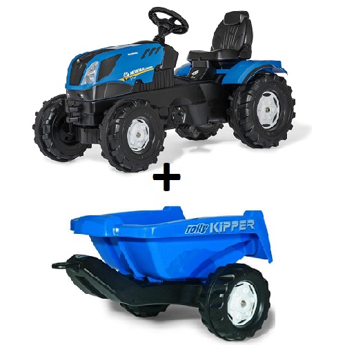 Rolly Toys New Holland T7 traptractor met kiepaanhanger (aanbieding)