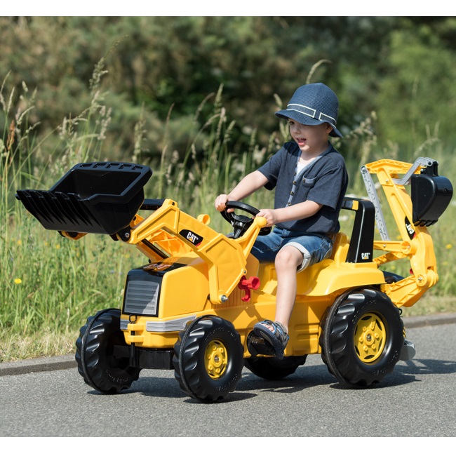 Rolly Toys 813001 - Rolly Toys Rolly Toys rollyJunior CAT met voorlader en graafarm - Rolly Toys 813001