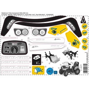 Rolly Toys T01300020000 - Rolly Toys Stickervel Agrotron 7250 TTV - Rolly Toys T01300020000