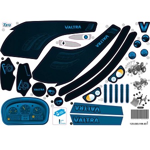 Rolly Toys T12300019900 - Rolly Toys Stickervel Valtra Farmtrac - Rolly Toys T12300019900