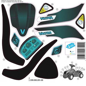 Rolly Toys T23900020100 - Rolly Toys Stickervel Valtra minitrac - Rolly Toys T23900020100