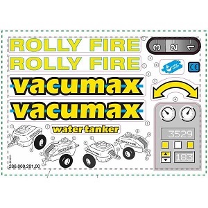 Rollytoys T28600020100 - Rollytoys Stickervel Vacumax Fire/Vacumax - Rollytoys T28600020100