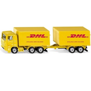 Siku 1694 - Siku 1694 Vrachtwagen met DHL-aanhanger