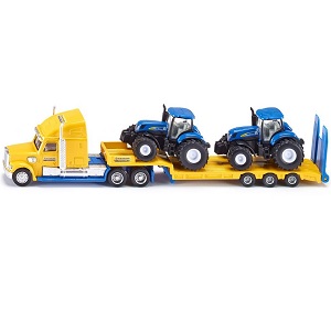 siku 1805 - Siku 1805 Mack truck dieplader met 2 New Holland tractoren