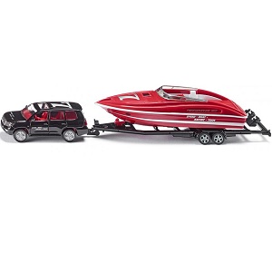 siku 2543 - Siku 2543 auto met boottrailer en boot